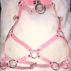 Pink bra harness